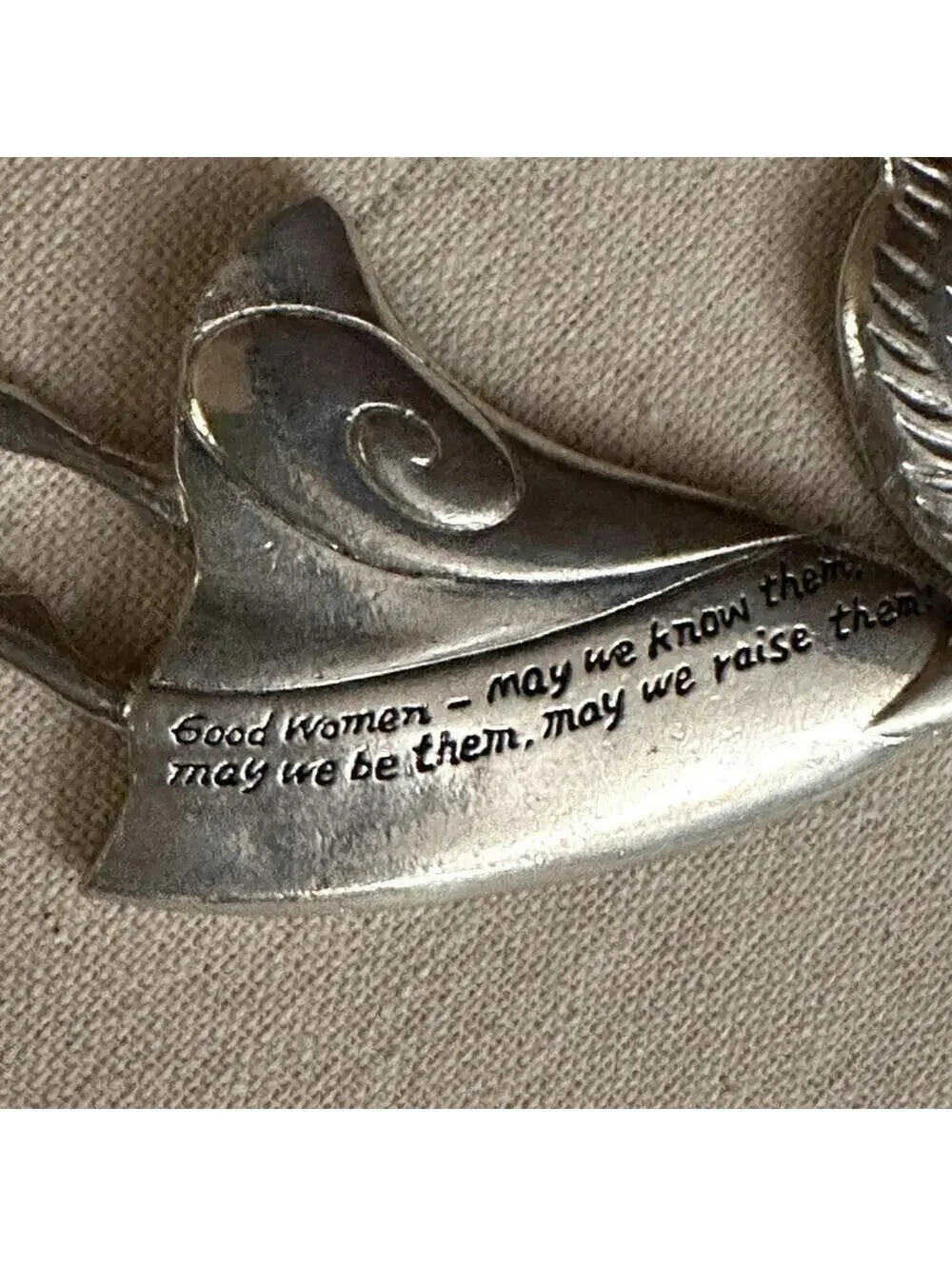 Vintage Silver Angel with engraved sentiment